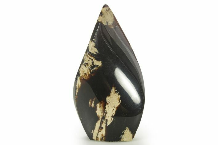 Polished Indonesian Blue Amber Flame #383348